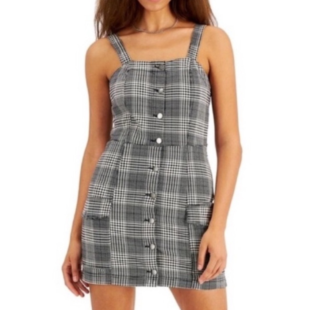 Tinseltown black and white houndstooth romper